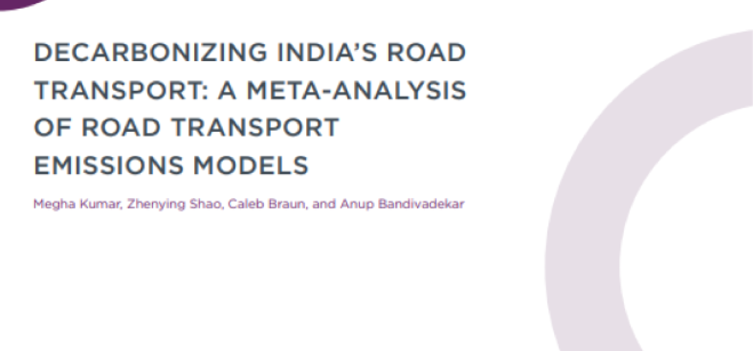 Decarbonizing India’s Road Transport: A Meta-Analysis of Road Transport Emissions Models