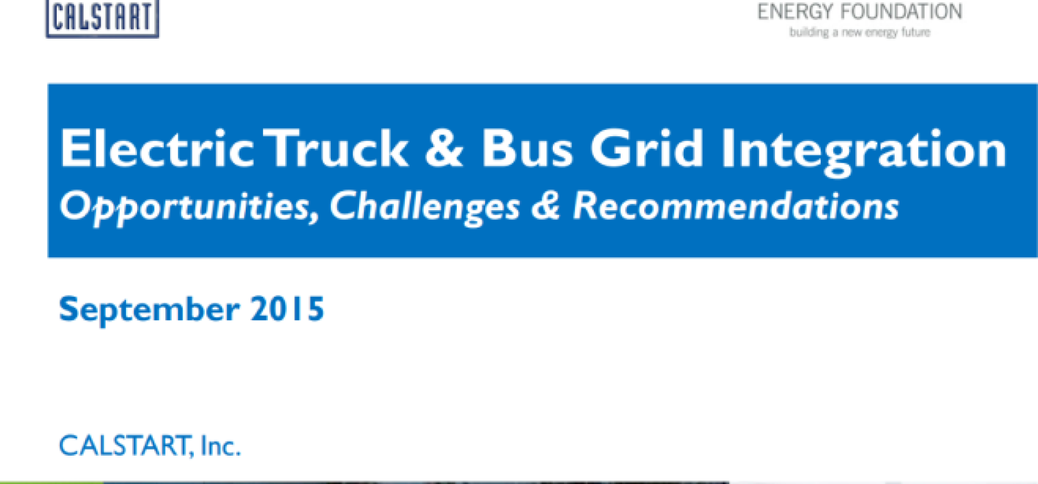 Electric Truck & Bus Grid Integration