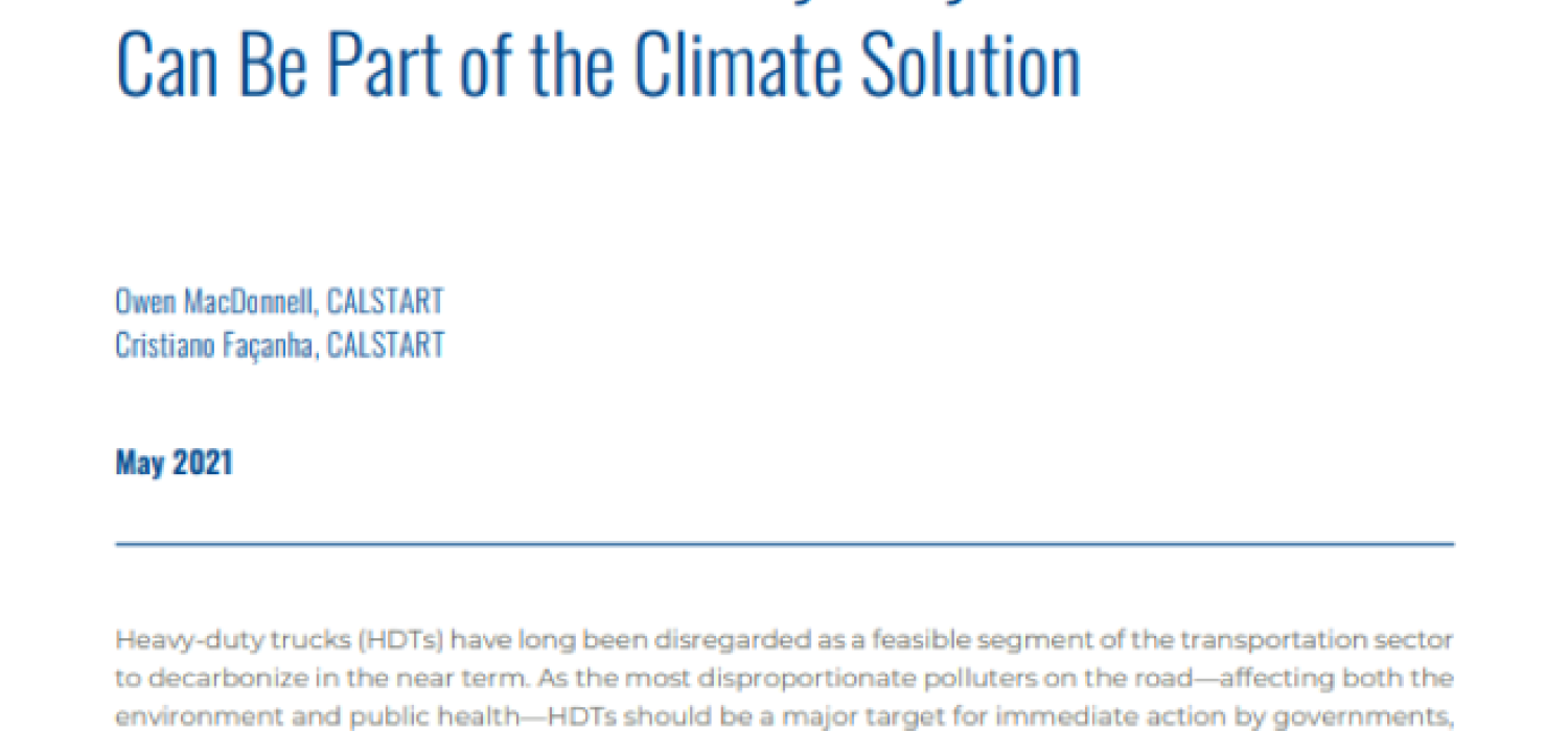 How Zero-Emission Heavy-Duty Trucks Can Be Part of the Climate Solution